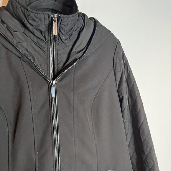 Michael Kors black layered look soft shell jacket - Picture 2 of 7